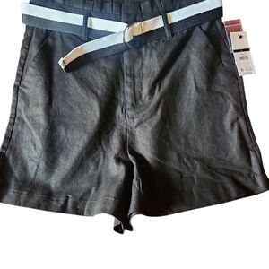 Sofia Black Pants with White Belt